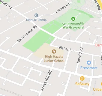 map for High Hazels Junior School