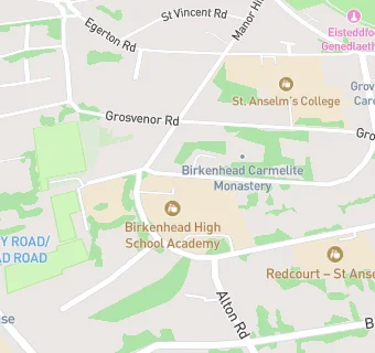 map for Birkenhead High School Academy