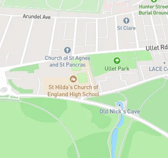 map for St Hilda's Church of England High School