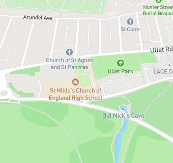 map for St.Hilda's CE High School