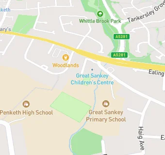 map for Great Sankey Primary School