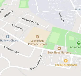 map for Ladybridge Primary School