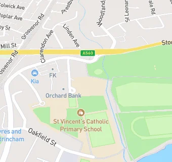 map for St Vincent's Catholic Primary School