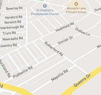 map for Rutherford Medical Centre