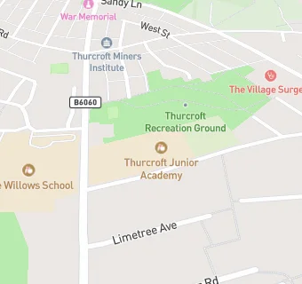 map for Thurcroft Junior School