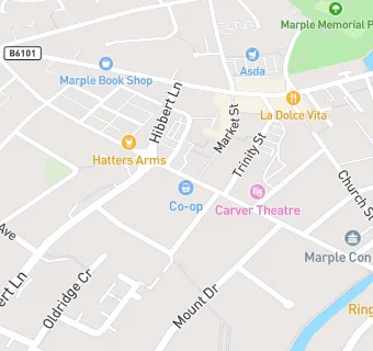 map for Co-op Marple Church Street