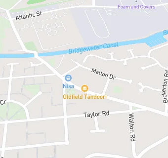 map for Oldfield Tandoori