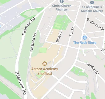 map for Astrea Academy Sheffield
