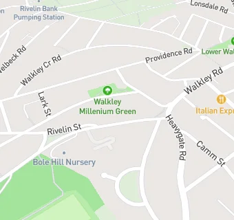 map for Bole Hill Nursery