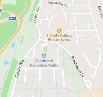 map for Beechwood Fast Food Take Away