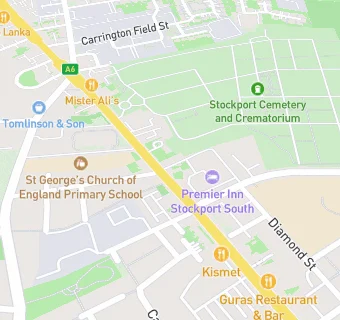 map for Stockport South Premier Inn