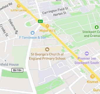 map for St George's CofE Junior School