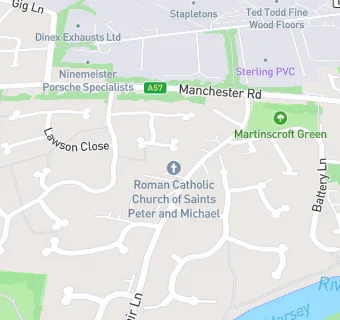 map for St Peter & St Michael Catholic Church