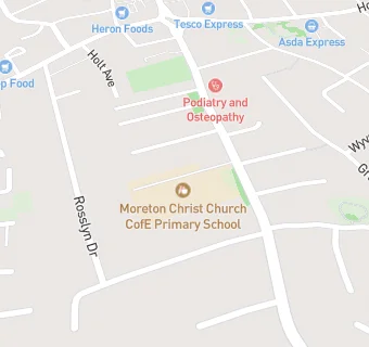 map for Moreton Christ Church CofE Primary School