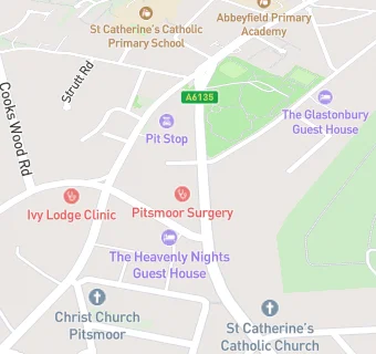 map for Pitsmoor Surgery