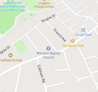 map for Moreton Baptist Church