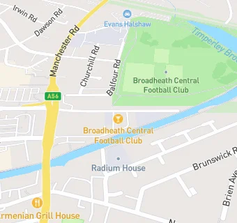 map for Broadheath Central Club