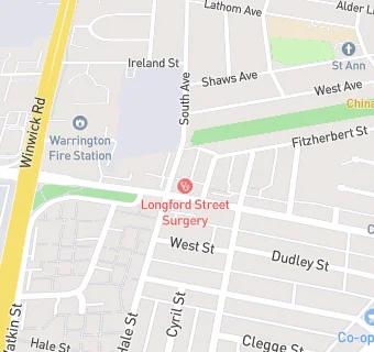 map for Longford Street Surgery