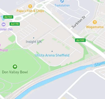 map for Utilita Arena Sheffield