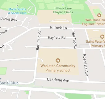 map for Woolston Community Primary School