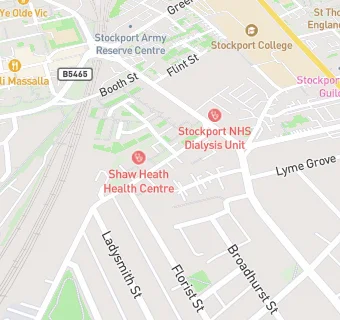 map for Bramhall & Shaw Heath Medical Group