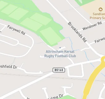 map for Altrincham Kersal Rugby Club