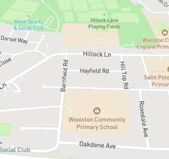 map for Woolston Wasps Link Club