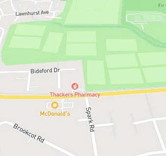 map for Thacker's Pharmacy