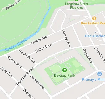 map for Bewsey Park Gents Bowls Pavilion