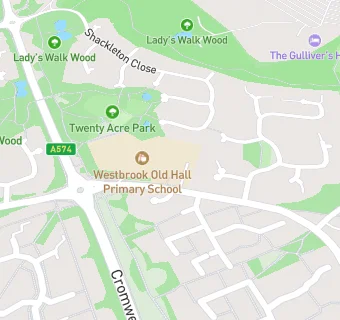 map for Westbrook Old Hall Primary School