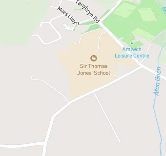 map for Ysgol Syr Thomas Jones