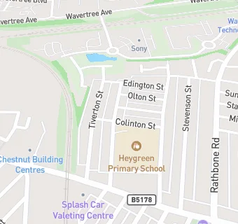 map for Heygreen Primary School