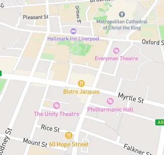 map for Hot Water Comedy Club