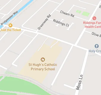 map for St Hugh's Catholic Primary School