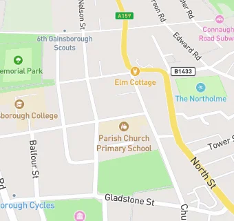 map for Gainsborough Parish Church C.E. Primary School