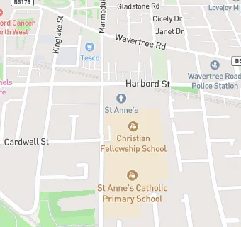 map for Christian Fellowship School