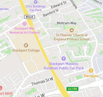 map for Stockport Technical School