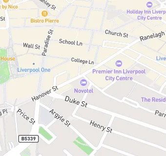 map for Novotel Liverpool Centre