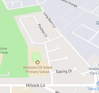 map for Woolston CE Aided Primary School