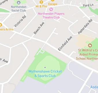 map for The Wythenshawe Club