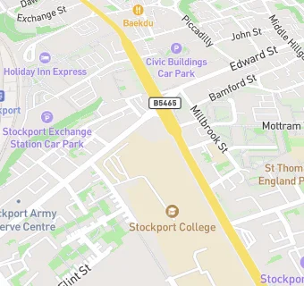 map for Stockport College