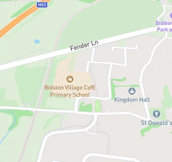 map for St Oswald's Bidston CofE Primary School