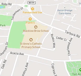 map for St Annes R C Primary School