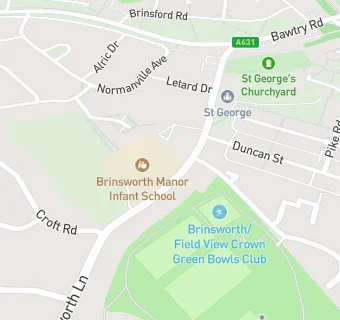 map for Brinsworth Manor Infant School