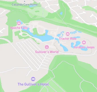 map for Gullivers World Theme Park