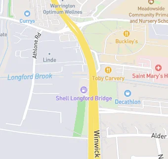 map for Shell Longford Bridge Service Station