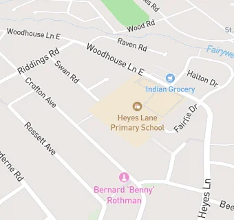 map for Heyes Lane Infant School