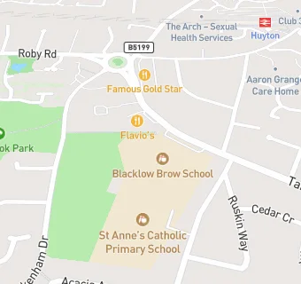 map for Blacklow Brow Primary School