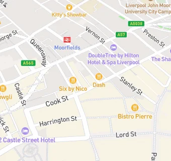 map for Dorothys Showbar Liverpool