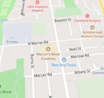 map for Mercer's Wood Academy